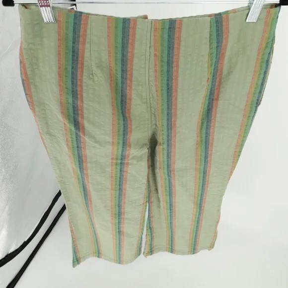 FREE PEOPLE Stripe Wide Leg Pants with Pockets‎